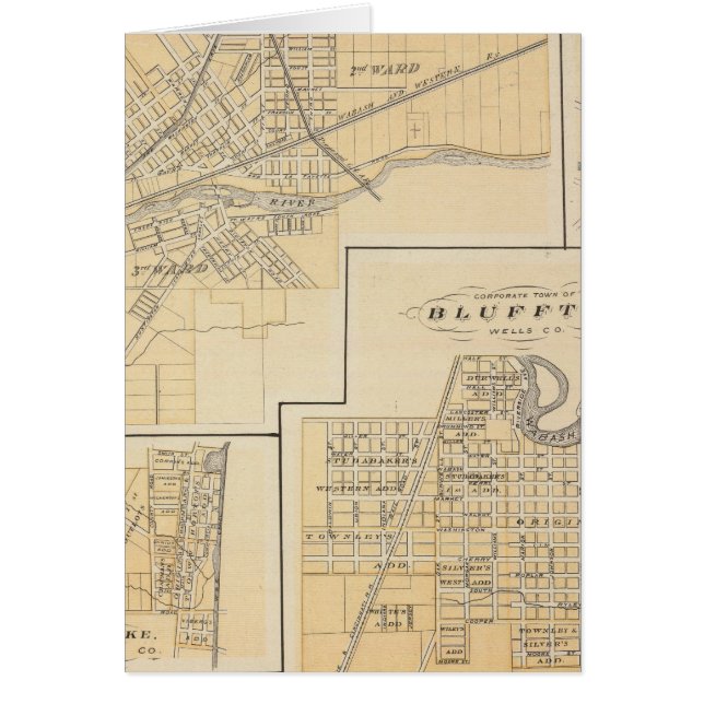 Cartão Huntington City, Huntington Co (Frente)