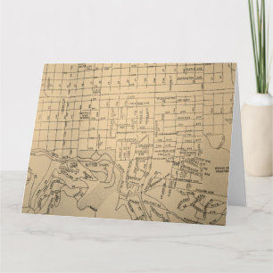 Cartão Huntington, WV Vintage Map