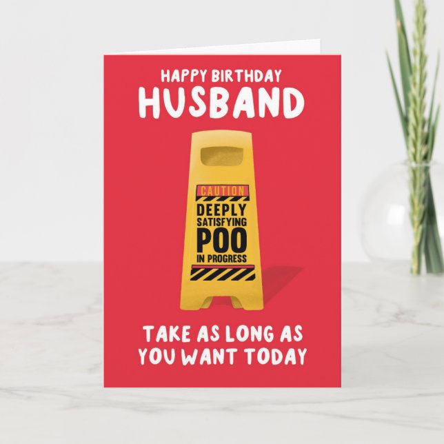 Cartão Husband's Birthday Card  (Frente)