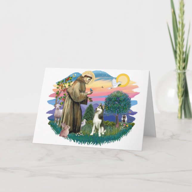 Cartão Husky Siberiano ( nº 3) (Frente)