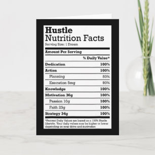 Cartão Hustle Nutrition Fata o Natal Aniversário Gift Rap