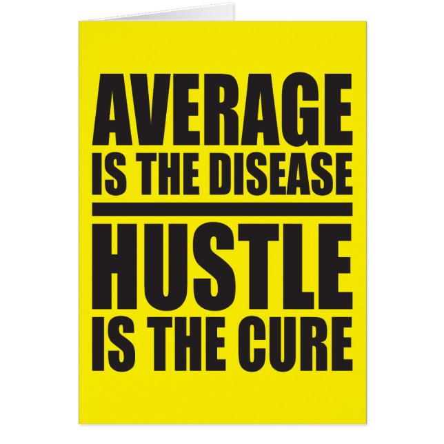 Cartão Hustle - Palavras Motivacionais (Frente)