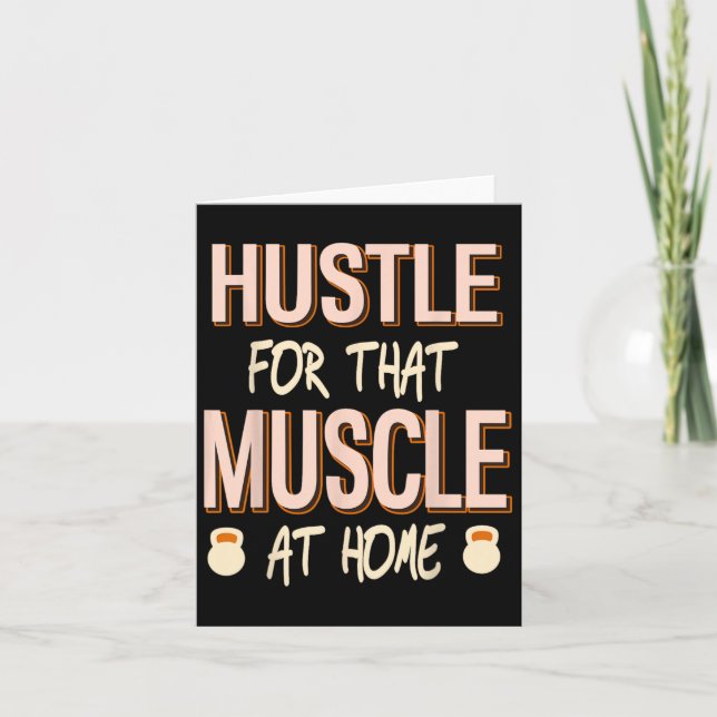 Cartão Hustle Para Esse Esforço De Força Muscular (Frente)