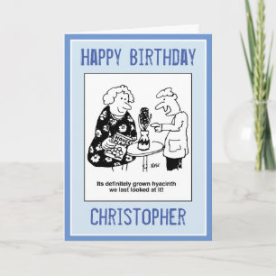 Cartão Hyacinth House Plant Pun Cartoon