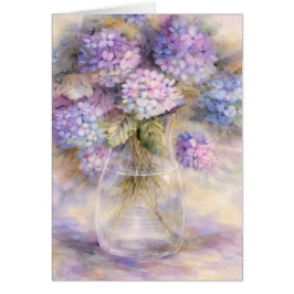 Cartão Hydrangea Floral Vase Card | Luxe Botanical