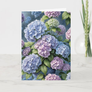 Cartão Hydrangea Garden Birthday