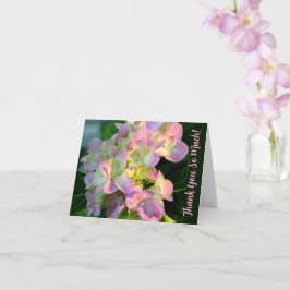 Cartão Hydrangea Rosa Sol Muito Obrigado
