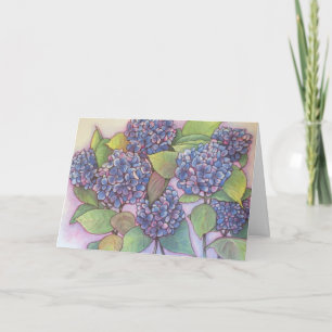 Cartão Hydrangeas blank GREETING CARD