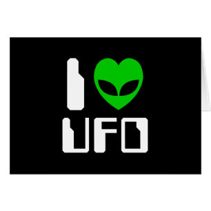 Cartão I Alienígena Heart UFO