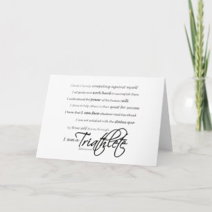 Cartão I am a Triathlete - Script