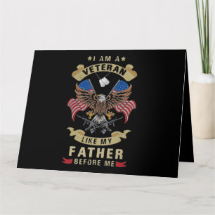 Cartão I Am A Veteran Like My Father Before Me 1