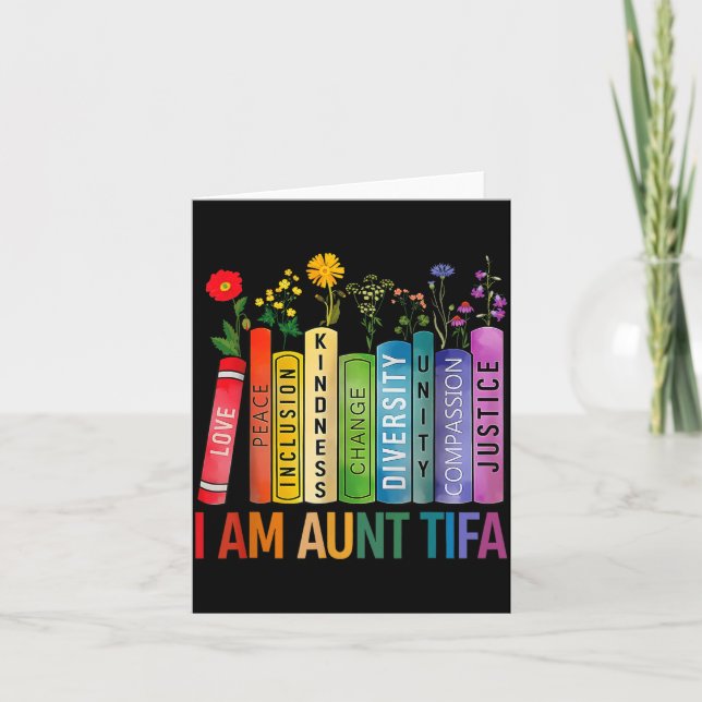 Cartão I Am Aunt Tifa Floral Flowers Aunt Tifa Funny Aunt (Frente)