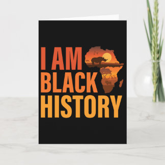 Cartão I Am Black History Month Strong African Black Mela