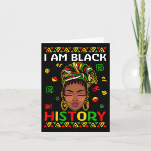 Cartão I Am Black History Month Vin Girl Black Women Ce