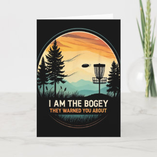 Cartão I Am The Bogey They Warned You About Disc Golf Ent