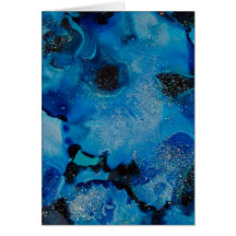 I Blue - Abstrato azul pintado fundo de tinta azul