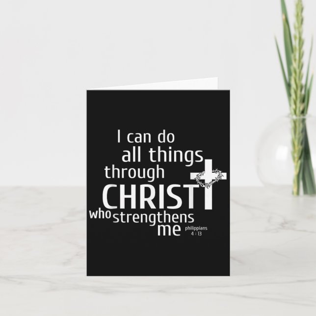 Cartão I Can Do All Things Through Christ - Christian Gif (Frente)