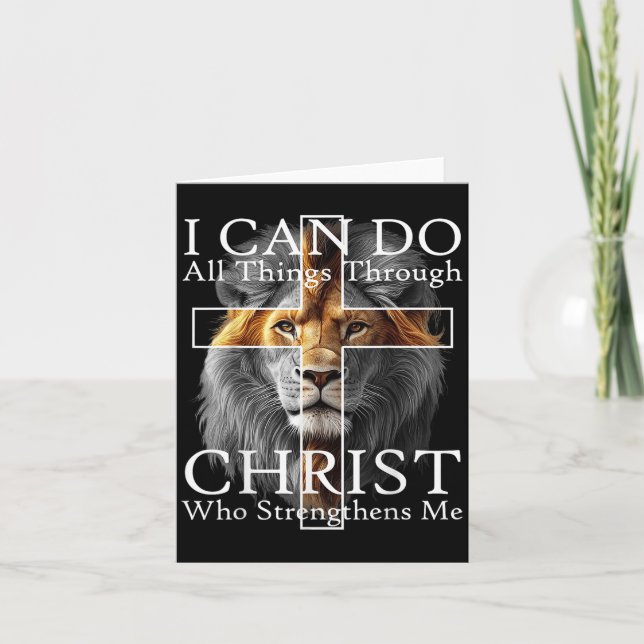 Cartão I Can Do All Things Through Christ Who Strengthens (Frente)