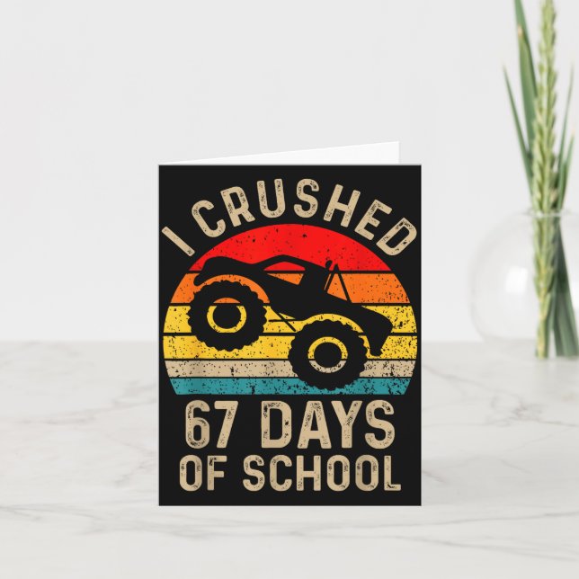 Cartão I Crushed 67 Days Of School Funny Six Seven Meme B (Frente)