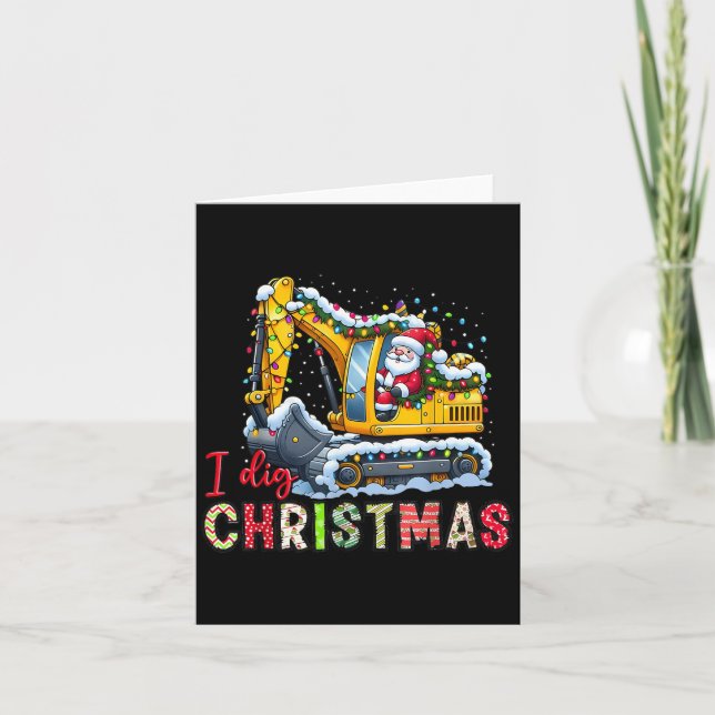Cartão I Dig Christmas Backcute Ss Cute Ss Loader s Papai (Frente)