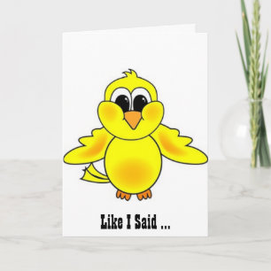 Cartão I don't give a Tweet!- Funny Birthday Greeting Car
