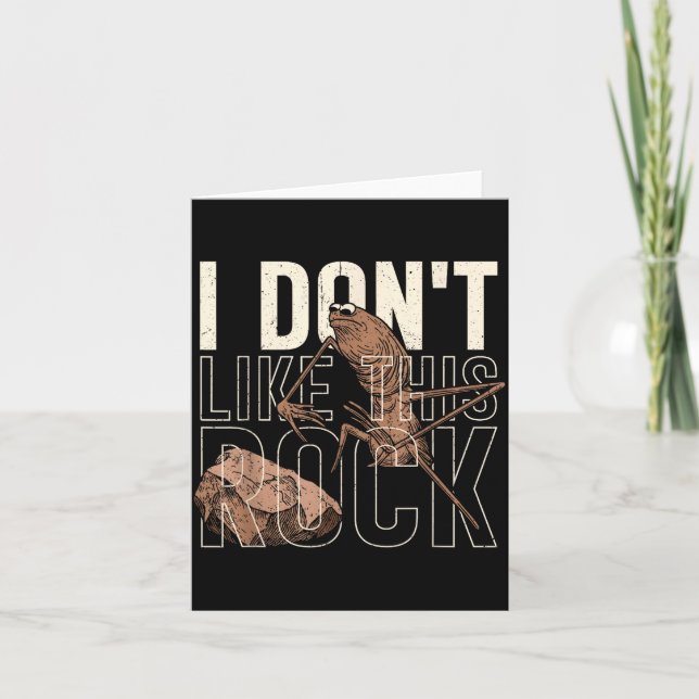 Cartão I Don't Like This Rock Marcus The Worm Meme Funny  (Frente)