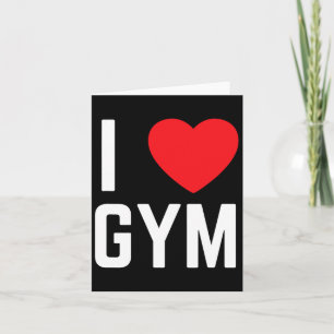 Cartão I Heart Gym I Love Gym Malhação Workout Exercício