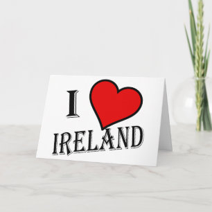 Cartão I Heart Ireland black gcblankcn Card