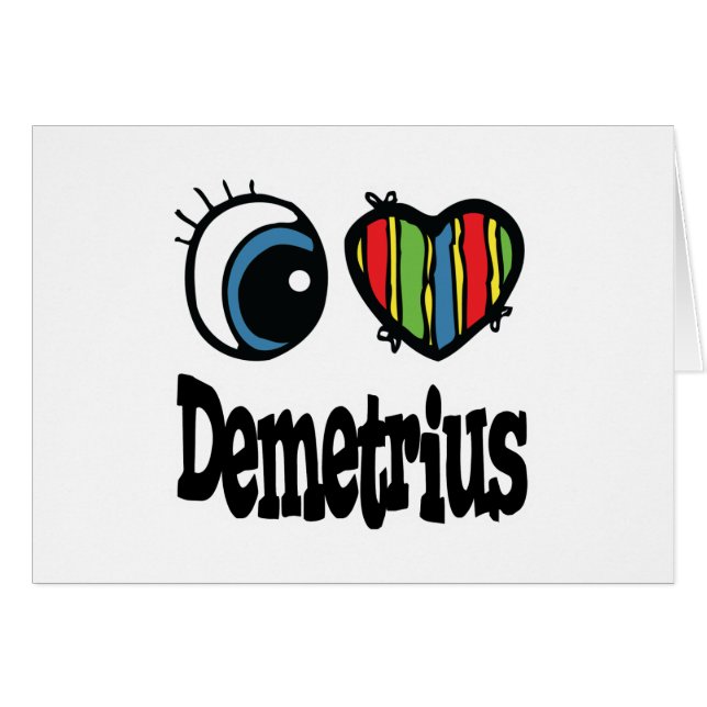 Cartão I Heart (Love) Demetrius (Frente Horizontal)