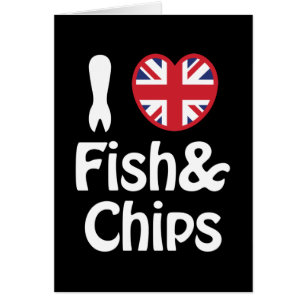Cartão I Heart [Love] Fish & Chips Card