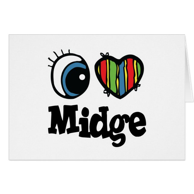 Cartão I Heart (Love) Midge (Frente Horizontal)