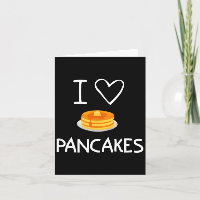 Cartão I Heart Love Pancakes, Funny, Jokes, Sarcastic, Fa (Frente)