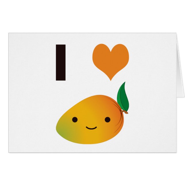 Cartão I Heart Mango (Frente horizontal)