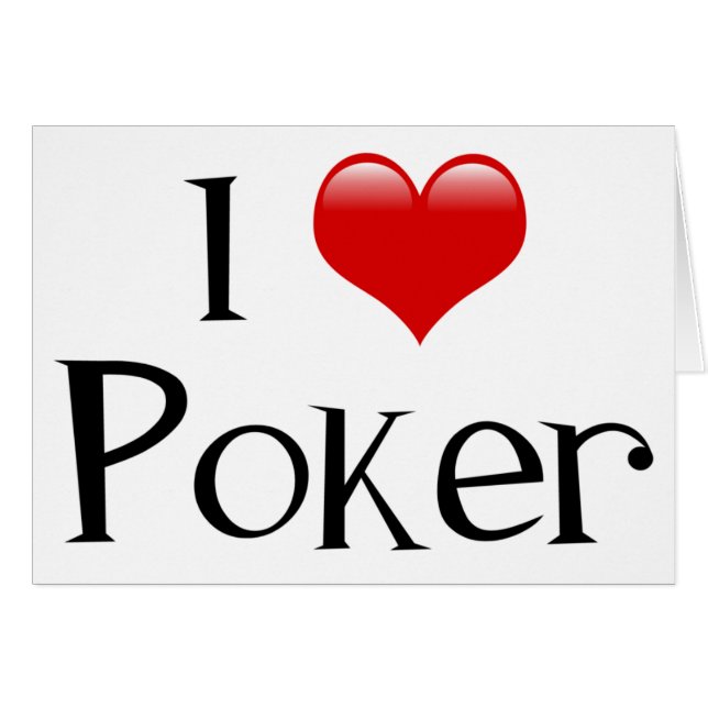 Cartão I Heart Poker (Frente Horizontal)