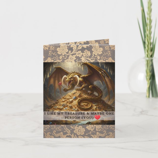 Cartão I Like My Treasure & Maybe One Person (You)  (Frente)