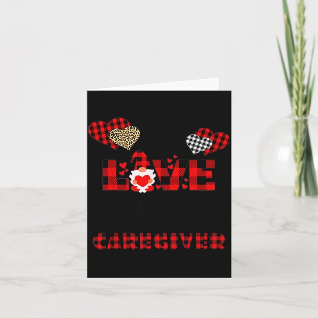 Cartão I Love Being A Caregiver Flannel Gift Valentine's  (Frente)