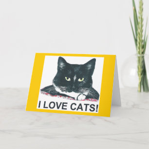 CARTÃO I LOVE CATS!