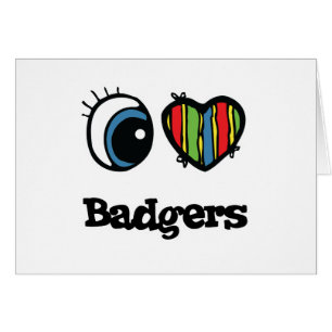 Cartão I Love (Heart) Badgers