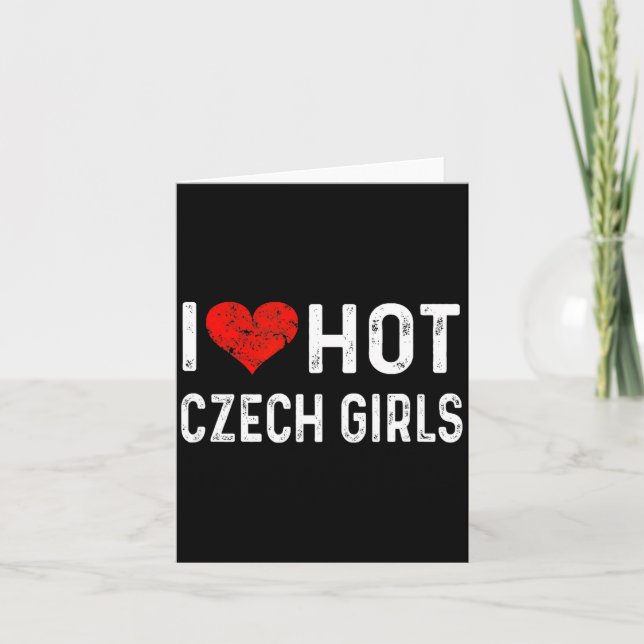 Cartão I Love Hot Czech Girls Czech Republic Heart Wife G (Frente)