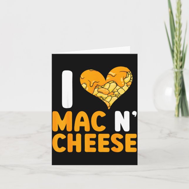 Cartão I Love Mac N' Cheese Funny Mac And Cheese  (Frente)