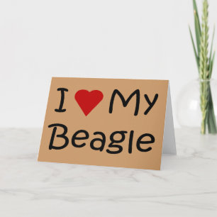 Cartão I Love My Beagle Dog Lover Gifts and Apparel