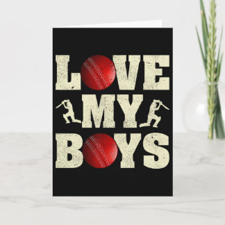Cartão I Love My Boys Cricket Funny Father's Day Cricket 