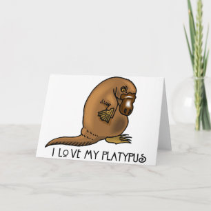 Cartão I Love my Platypus