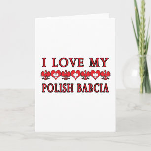 Cartão I Love My Polish Babcia