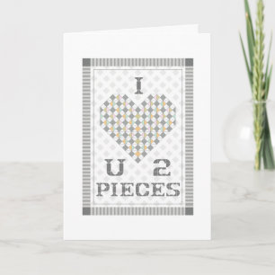 Cartão I Love U 2 Pieces Greeting Card