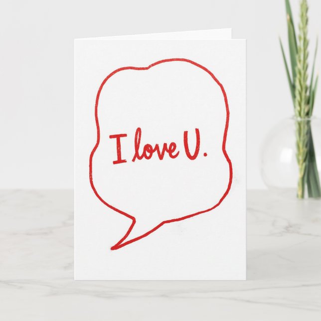 Cartão I Love U Cute Card (Frente)