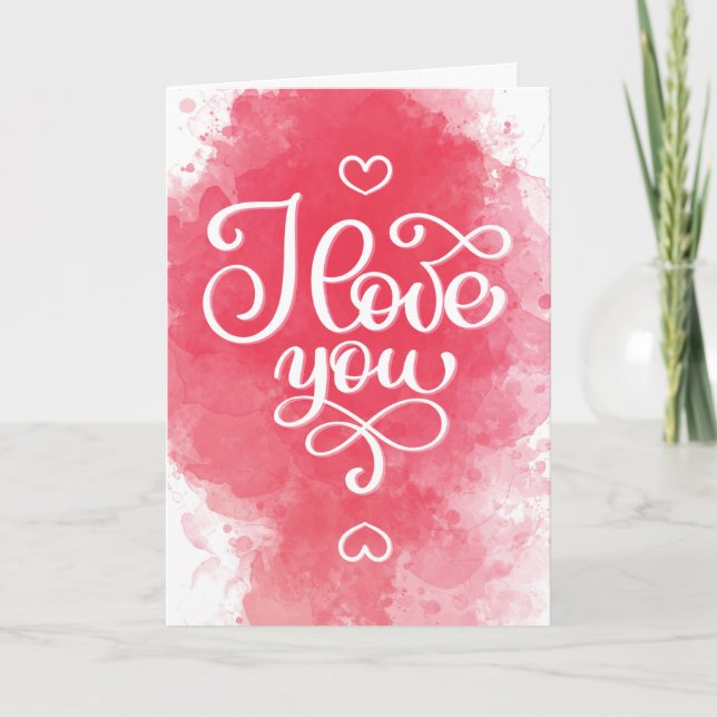 Cartão I Love You Blank Valentine’s Day Card (Frente)