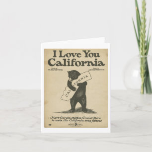 Cartão I Love You California Card
