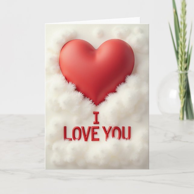 Cartão I Love You Cloud Heart Card (Frente)