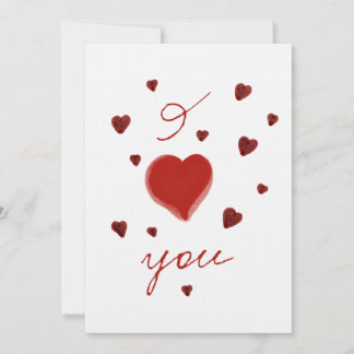 Cartão I love you heart card